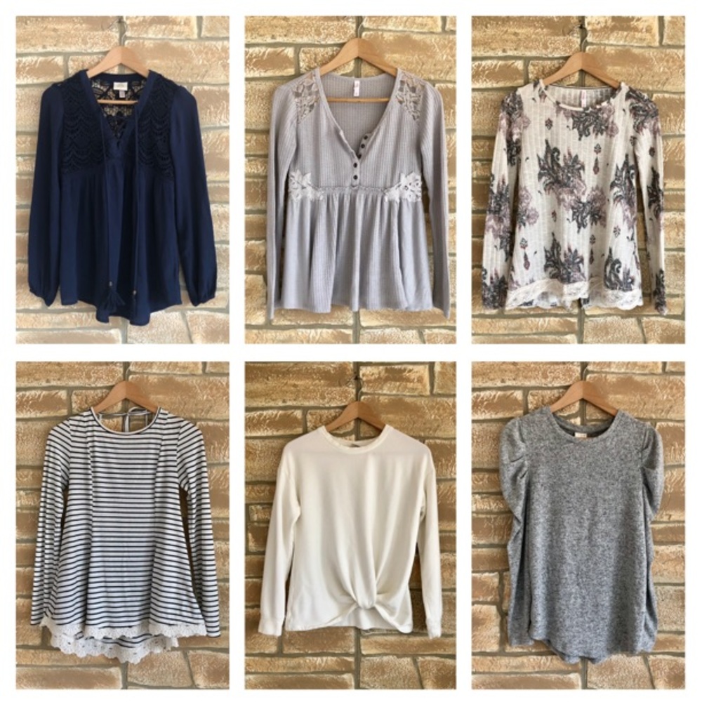 🚫Sold🚫 Bundle 6 Longsleeve blouses and Tops